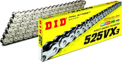 Obrázek produktu pro DID X-Ring VX3 otevřený řetěz 120 článků 525 stříbrný nýtový zámek