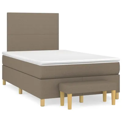 Obrázek produktu pro vidaXL Postel Boxspring s matrací Taupe 120x200 cm Látka