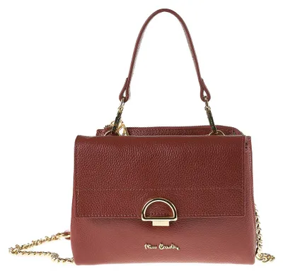 Produktbild von Pierre Cardin Damen Umhängetasche, echtes Leder, Druckverschluss, abnehmbarer Trageriemen