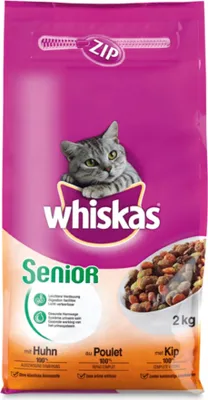 Produktbild von Katzenfutter Trockenfutter Senior Huhn Beutel 1,9 kg Whiskas