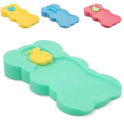 Produktbild von Lorelli Baby Badewanneneinlage, weich, 2 Schwämme, mit verschiedenen Motiven grün