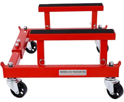 Produktbild von Motorrad Motorheber - Motorständer / Rangierhilfe - 680 kg Tragkraft - 360° drehbare Rollen - Gummipads - Rot