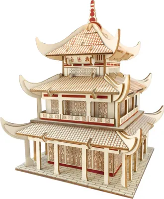 Produktbild von Woodcraft Holz 3D Puzzle Yueyang Turm