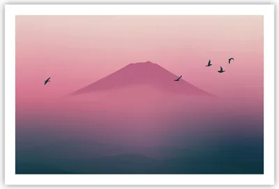 Produktbild von Poster - Poster ohne Rahmen - Vulkan Vogel Natur - 91,5x61 cm - Wand Bild - Wanddeko - Wandbilder - Kunstposter - Wandposter - Bilder - Kunstdruck - Wanddekoration - Wandbild - P2XAA91x61-4124