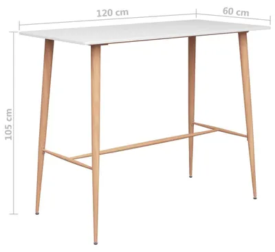Produktbild von vidaXL 5-tlg. Bar-Set Weiß