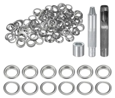 Ösenwerkzeug-Set 100-tlg., 12 mm, Kupferösen, Lochzange, silber