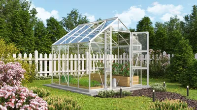 Produktbild von Vitavia Gewächshaus "Domus 6700" aluminium 6,7 m² 3 mm ESG