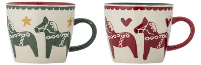 Produktbild von BLOOMINGVILLE | Siffer Becher, Bunt, Steingut | D9,5xH8 cm, Set of 2 | 82063276