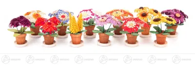 Produktbild von Miniatur Blumenstöckchen (12)  Höhe ca 4 cm NEU