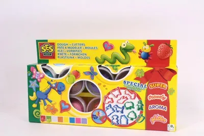 Produktbild von SES Creative 00498 Knete Mania mit Förmchen – 8x90gr Bunte Spielknete für Kinder, Knetmasse, Mehrfarbig, Kind, 20 Stück(e), Kunststoff-Topf, 8 Farben