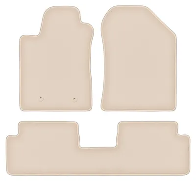 Produktbild von DURBAN Beige Velours-Fußmatten-Set für Toyota Corolla Verso II Minivan (2004-2009)