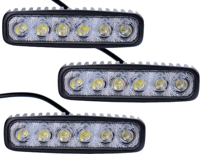 Immagine prodotto di Greenmigo 3pcs 18W LED luce di lavoro bianco 12V 24V riflettore lavoro luce bar faro lavoro luce offroad lavoro lampada