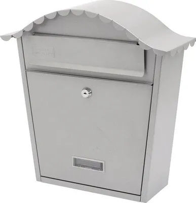 Zdjęcie produktu dla Stalowy uchwyt ścienny z otworami – 36 x 37 x 13 cm, kolor szary