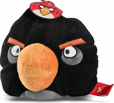 Zdjęcie produktu dla Angry Birds dekoratives Kissen Schwarz 25 cm
