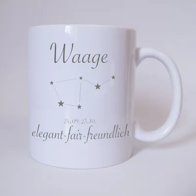 Bandneu ! Sichere dir jetzt für dich selbst oder als Geschenk die einzigartige Sternzeichen Waage Tasse von TassenKing.com