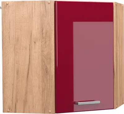 Produktbild von Eckhängeschrank Vicco R-Line Rot Hochglanz 57 cm, Model 37147