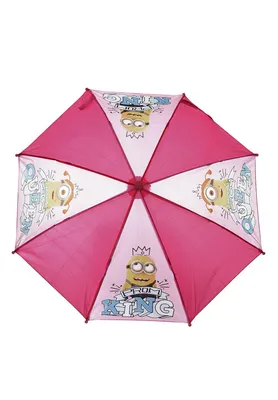 Produktbild von Minions Kinder-Regenschirm Stockschirm Rosa