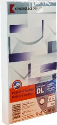 Zdjęcie produktu dla Koperta DL, biała, samoprzylepna, z okienkiem, 50 szt., 110 x 220 mm