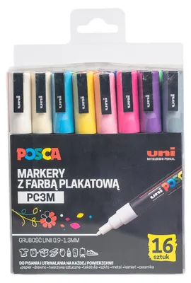 Produktbild von Uni Posca PC-3M Plakatmarker, 16 Farben