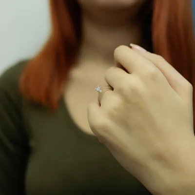 Produktbild von 0,26 Carat Diamant Solitär Ring Antragsring 14 Karat Weißgold - 55 (17,50 mm)