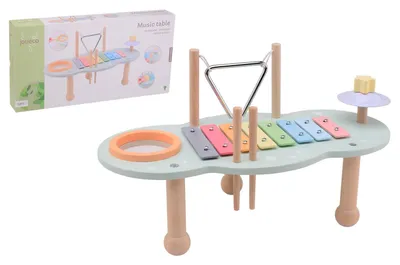 Produktbild von Jouéco Holz Musik Tisch Spielzeug - bunter Musik Tisch