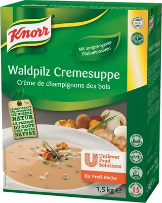Produktbild von Knorr Waldpilz Cremesuppe ergibt 15 Liter Großpackung für Gastro 1500g
