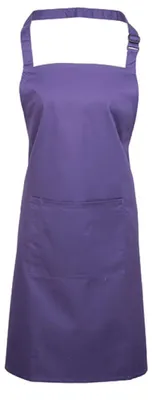 Produktbild von Premier Workwear PR154 | Colours Bib Apron With Pocket - 72 x 86 cm - Waschbar bis 60 - Farbe: Purple (ca. Pantone 269) - Größe: 72 x 86 cm