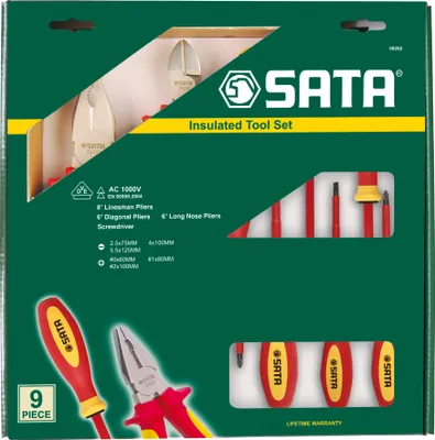 Obrázok produktu pre Izolovaná sada skrutkovačov a klieští SATA, 9-dielna ST09262U