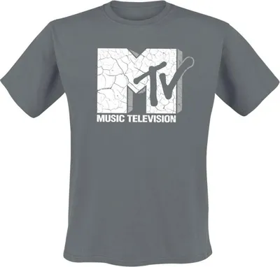 Immagine prodotto di Maglietta MTV Cracked Logo - Grande - Grigio scuro