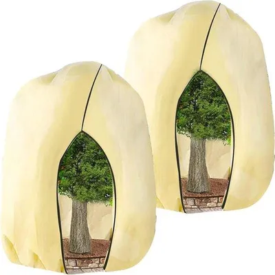 Productafbeelding van Famanu plantenbeschermhoes winterbescherming - 2 stuks, 120 x 180 cm, beige