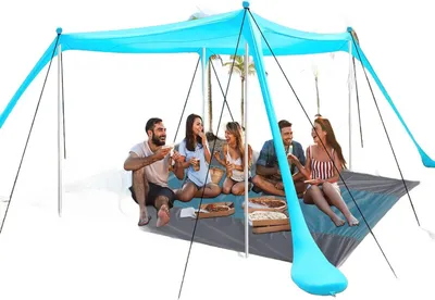 Zdjęcie produktu dla Namiot plażowy z daszkiem Riggoo 3x3 m, ochrona UV, na piknik