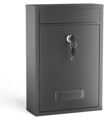Immagine prodotto di Cassetta della posta da parete postale - Acciaio zincato - Antracite - 19,1 x 3,6 cm fessura