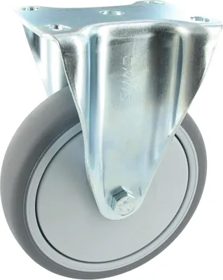 Produktbild von Apparaterollen Bockrolle Ø100mm TPE Gummi Anschraubplatte