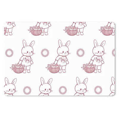 Produktbild von MuchoWow® Mauspad Mousepad Kaninchen - Muster - Tiere - Cartoon 27x18 cm - Mousepads - Maus Mat - Pad - Mausunterlage - Büroartikel - Desk Matten