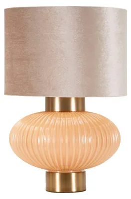 Immagine prodotto di Perly Lampada da tavolo Ø33x49 cm vetro ferro stoffa madreperla oro E27 max 40W