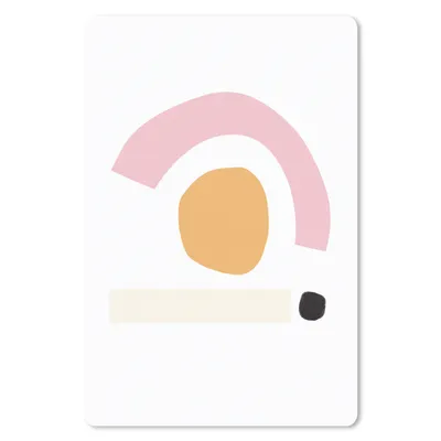 Produktbild von MuchoWow® Mauspad Mousepad Geometrische Formen - Minimalismus - Pastell 40x60 cm - Mousepads - Maus Mat - Pad - Mausunterlage - Schreibtisch Accesoire