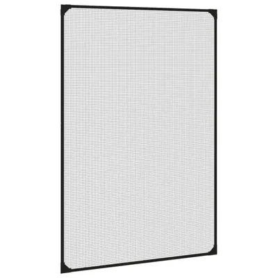 A black framed insect screen for a window.