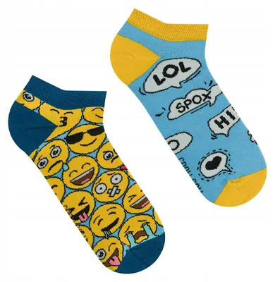 Image de Spox Sox Chaussettes basses Emotikons Taille 44-46 Coton