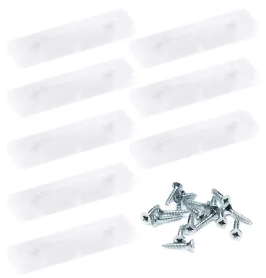 Produktbild von 8x sossai Möbelgleiter in Transparent inkl. Schrauben 50x14x5mm Bodenabstandshalter Möbelpads Möbelfüße zum Anschrauben