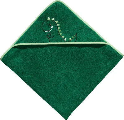 Produktbild von Erwin Müller Kapuzenbadetuch Dino" grün 100x100 cm"