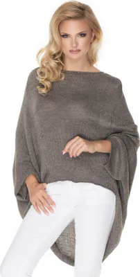 Zdjęcie produktu dla PeeKaBoo Damskie luźne ponczo oversize Diosd Tytoniowy Brązowy Uniwersalny