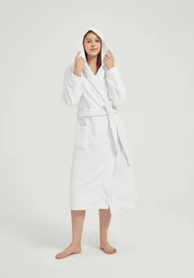 Produktbild von Damen-Uni-Morgenmantel Paulo S/M Weiss
