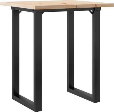 Obrázek produktu pro vidaXL Jídelní stůl s O-rámem 60x60x75,5 cm z masivní borovice a oceli