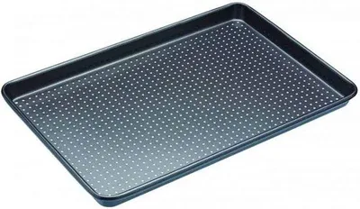 Produktbild von Famanu Backblech aus Stahl 27 x 39 cm – Geperforiert für knuspriges Backen