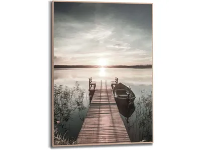 Zdjęcie produktu dla Slim Frame Wood, stylowy nadruk z delikatną ramką, 50 x 70 cm