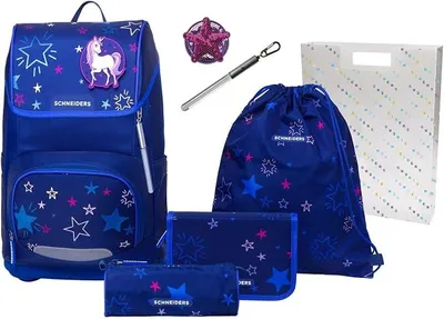Imagen del producto de Mochila de ocio Ergoplus 2 en 1, set de mochila escolar de 7 piezas, 22 litros, diseño "Shooting Star", color azul