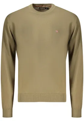 Produktbild von Grüner Herren Pullover: Lässiges Langarmshirt mit Stickerei-Details
