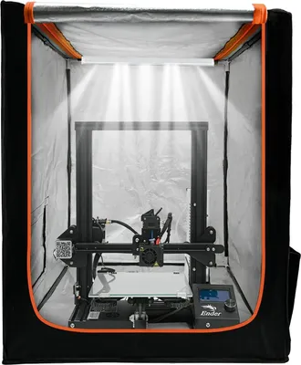 Obrázek produktu pro kryt 3D tiskárny, regulace konstantní teploty, odnímatelné LED osvětlení, velký s LED diodami