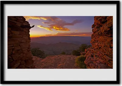 Produktbild von Bild 100x70 MDF-Rahmen Wandkunst Wolken Himmel Landschaft Fels