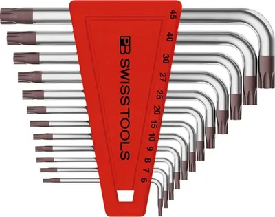Obrázok produktu pre Sada šesťhranných kľúčov v plastovom puzdre 12-dielna T6-T45 PB Swiss Tools